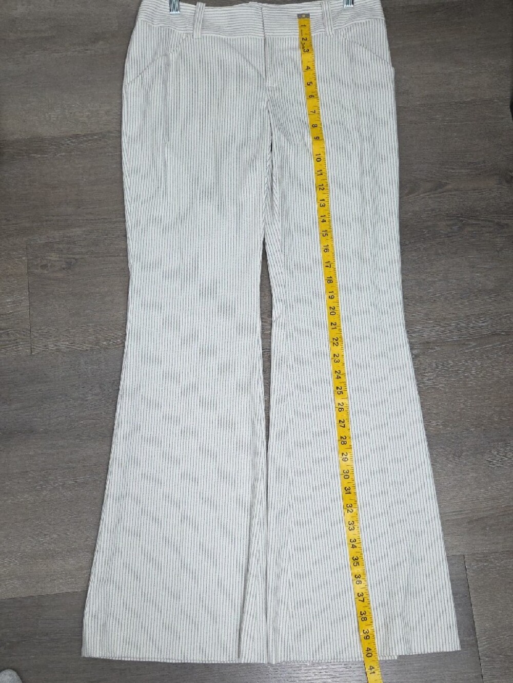 ANTONIO MELANI Ivory Suit with Thin Gray Pinstripes - Picture 9 of 11